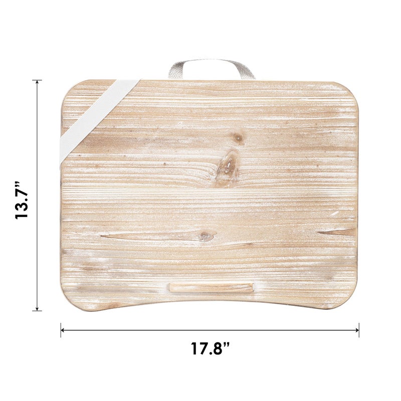 LapGear Heritage Lap Desk with Device Ledge - White Wash - Fits up to 17.3 Inch Laptops - Style No. 45611 - Image 5